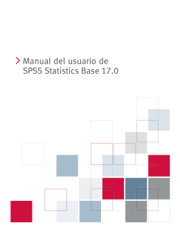 Manual del usuario de SPSS Statistics Base 17.0