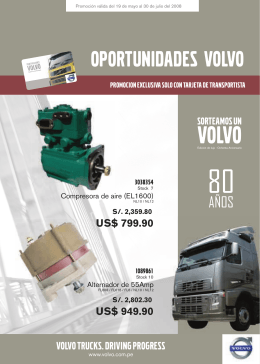 OPORTUNIDADES VOLVO - Centro Diesel del Perú S.A.