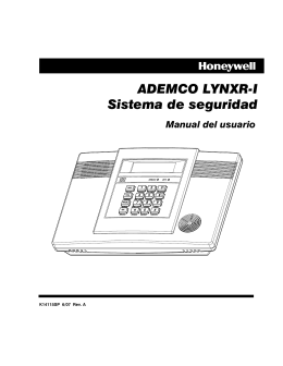 ADEMCO LYNXR-I Sistema de seguridad Manual del usuario