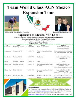 Team World Class ACN Mexico Expansion Tour