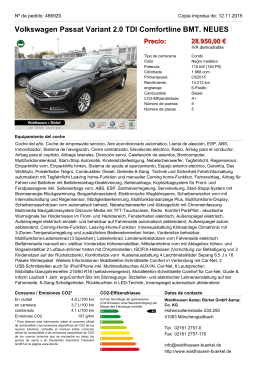 Volkswagen Passat Variant 2.0 TDI Comfortline BMT. Kombi Precio