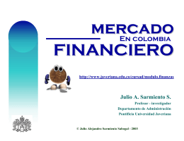 Mercado de valores en Colombia - Pontificia Universidad Javeriana