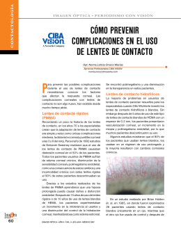 cómo prevenir complicaciones en el uso de lentes de contacto