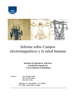 Informe sobre Campos electromagnéticos y la salud humana