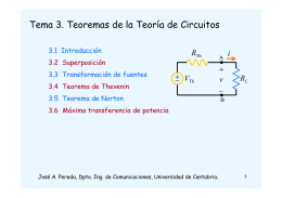 Tema 3. Teoremas de la Teoría de Circuitos