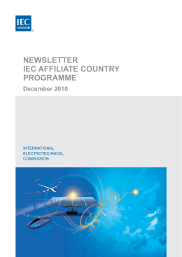 NEWSLETTER IEC AFFILIATE COUNTRY PROGRAMME
