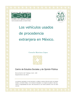 Vehículos usados de procedencia extranjera en México