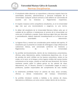 Normas Disciplinarias UMG - Universidad Mariano Gálvez