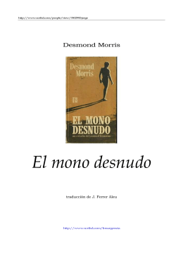 EL MONO DESNUDO de Desmond Morris