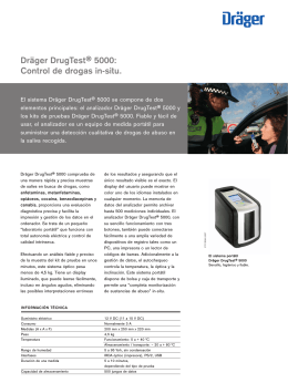 Dräger DrugTest® 5000: Control de drogas in