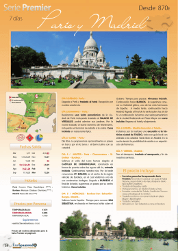 Paris y Madrid - Easy Going :: Empresa de Viajes y Turismo