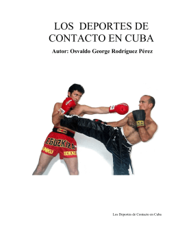 Los Deportes de Contacto en Cuba. Por Osvaldo George