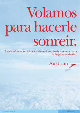 Toda la información sobre Austrian Airlines, desde la reserva hasta