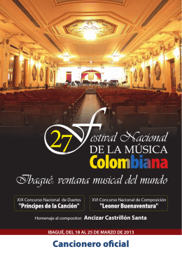 Cancionero 2013.indd - Fundación Musical de Colombia