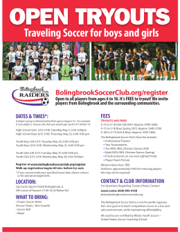 Traveling Soccer for boys and girls