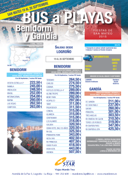 Benidorm y Gandía - Viajes Mundo Tres