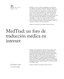 MedTrad: un foro de traducción médica en internet