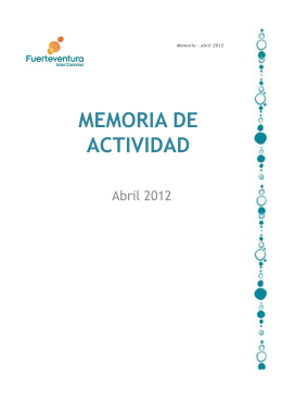 Memoria Actividad Abril 2012
