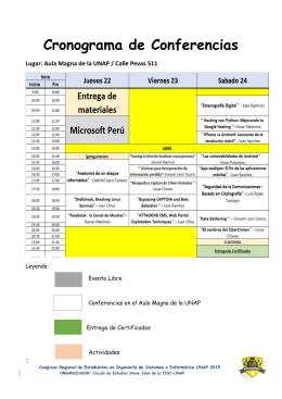Cronograma de Conferencias