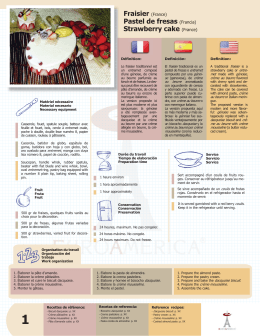 Fraisier (France) Pastel de fresas (Francia) Strawberry cake (France)