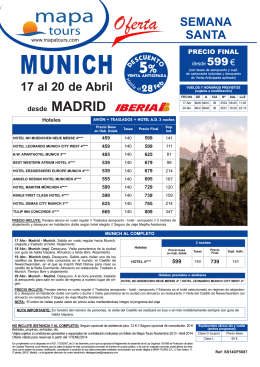 10-01-2014 Semana Santa Munich Madrid desde