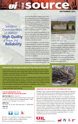 High Quality Reliability - The United Illuminating Company