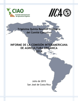 DI-03 Informe de la Comisión Interamericana de Agricultura Orgánica