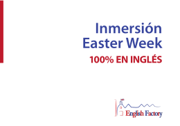 Inmersión 100 % Inglés Easter week