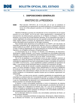 Real Decreto 1081/2012