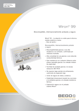 Wiron® 99 - Contacto dental
