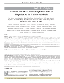 Escala Clínica – Ultrasonográfica para el diagnóstico de