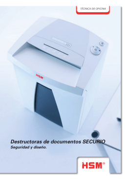 Destructoras de documentos SECURIO