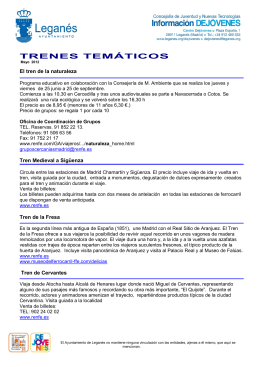 TRENES TEMÁTICOS - Ayuntamiento de Leganés