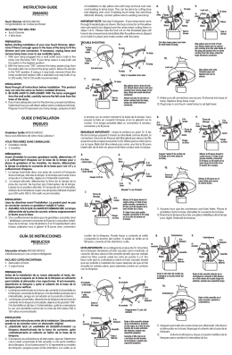 instruction guide guide d`installation guía de instrucciones