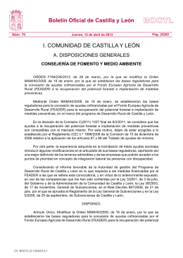 Orden FYM/226/2012 - Junta de Castilla y León