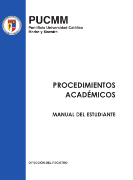 procedimientos académicos - Pontificia Universidad Católica Madre