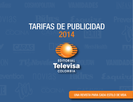 Tarifas - Editorial Televisa Colombia