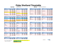 Flybe Shetland Timetable