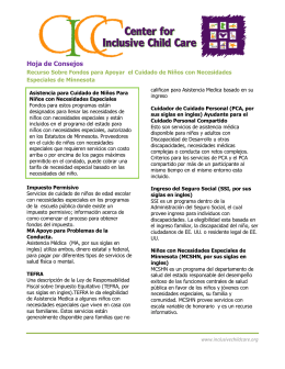 Hoja de Consejos - Center for Inclusive Child Care
