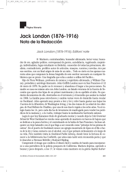Jack London (1876-1916) - Revista de Humanidades