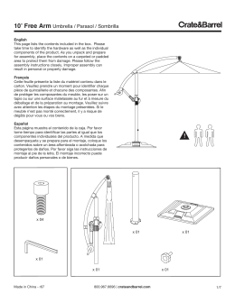 10` Free Arm Umbrella / Parasol / Sombrilla