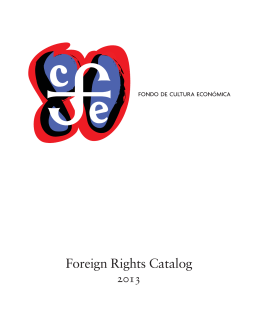 Foreign Rights Catalog - Fondo de Cultura Económica