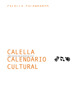 Calendario Cultural Calella 2015