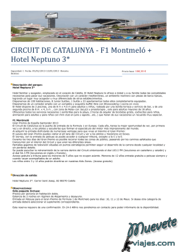 CIRCUIT DE CATALUNYA - F1 Montmelo + Hotel Neptuno 3*