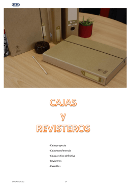 - Cajas proyecto - Cajas transferencia - Cajas archivo
