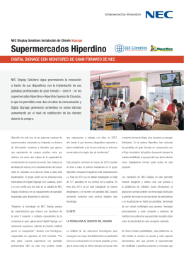 Supermercados Hiperdino - NEC Display Solutions Europe