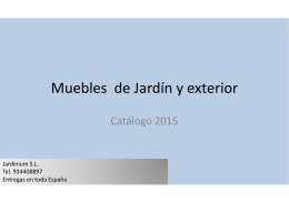 CATÁLOGO JARDIN 2015 - Muebles de exterior
