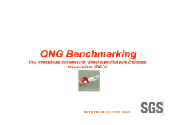 ONG Benchmarking - Observatori del Tercer Sector