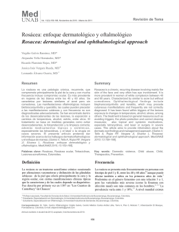 Rosácea: enfoque dermatológico y oftalmológico