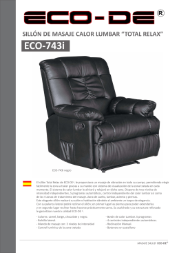 “TOTAL RELAX” ECO-743i